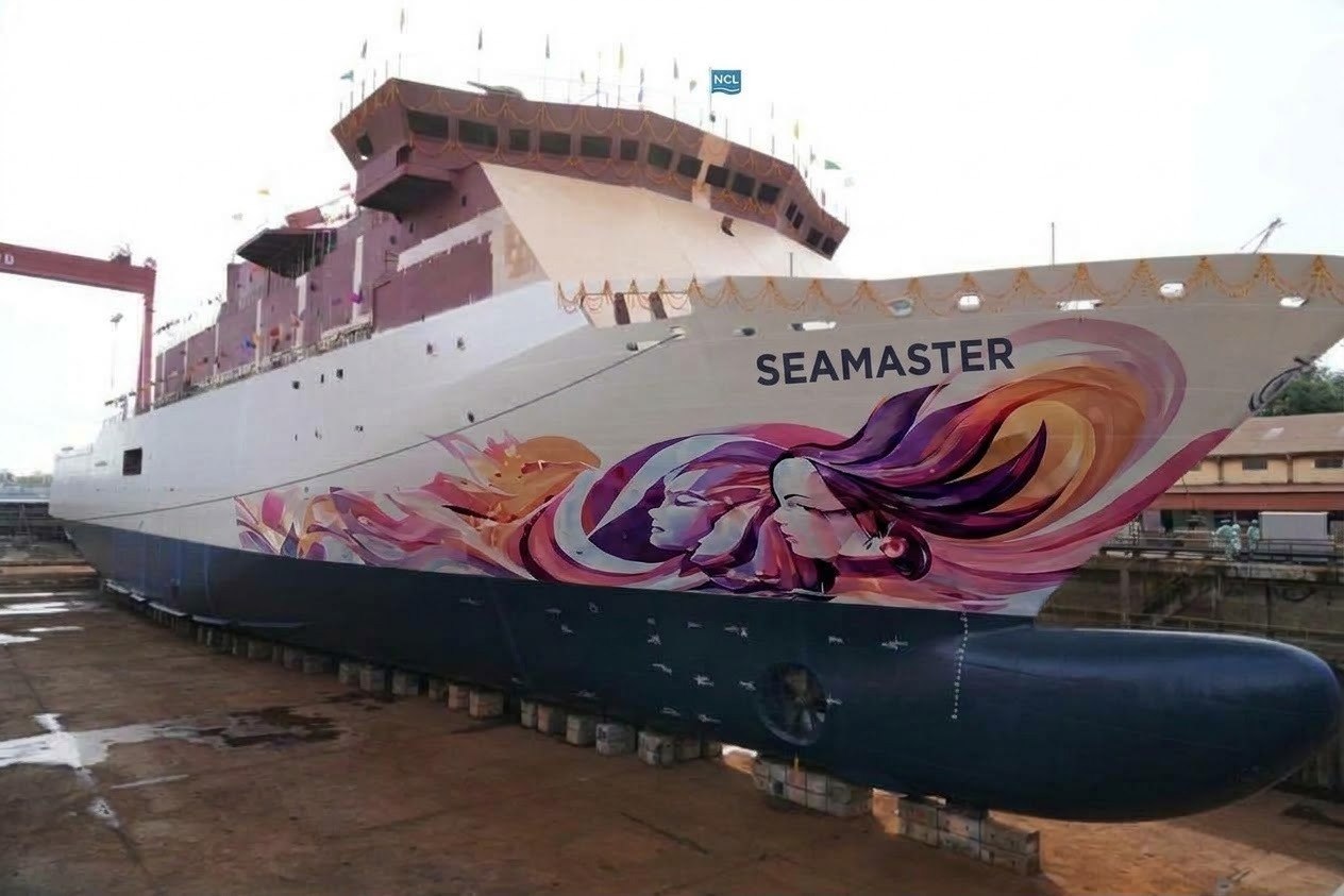 Seamax ship under construction at the shipyard